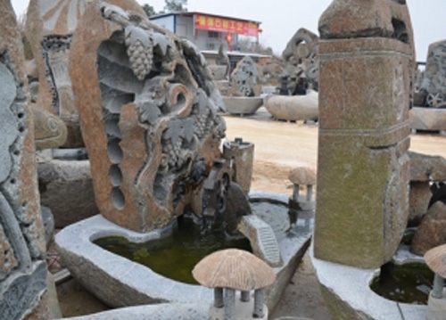 石雕喷泉