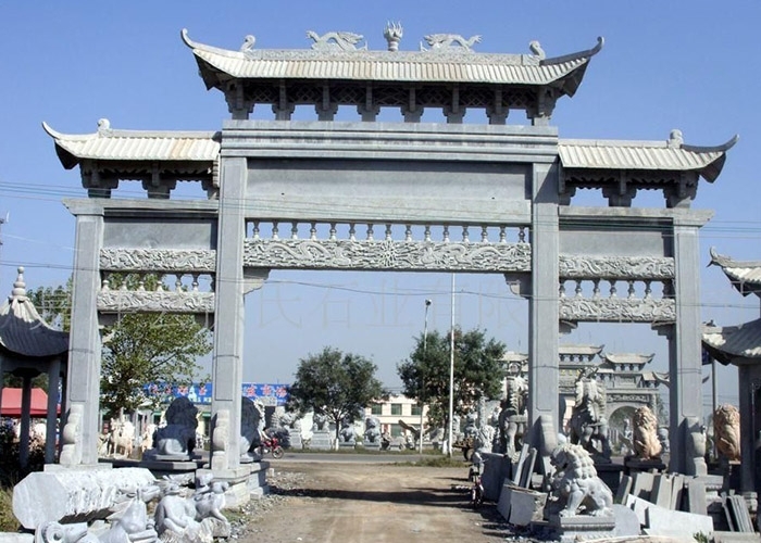 村口石牌坊设计雕刻龙需要遵循哪些原则